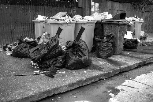 Grab hire container on a residential property in Plaistow